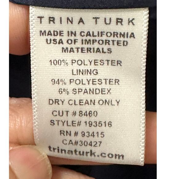 Trina Turk blue front bow high rise dress shorts size 8 - Picture 4 of 8